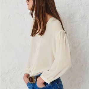 Ba&sh WOMEN'S ULTRA BLOUSE - OFF WHITE size 2
